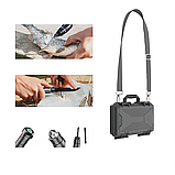 Багатофункціональна туристична лопата-сокира 8 в 1 з ножем, кресалом і компасом у кейсі для походів, фото 6