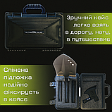 Багатофункціональний туристичний набір 9 в 1: лопата, сокира, ніж, компас і аксесуари в кейсі, фото 7