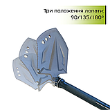 Багатофункціональний туристичний набір 9 в 1: лопата, сокира, ніж, компас і аксесуари в кейсі, фото 8