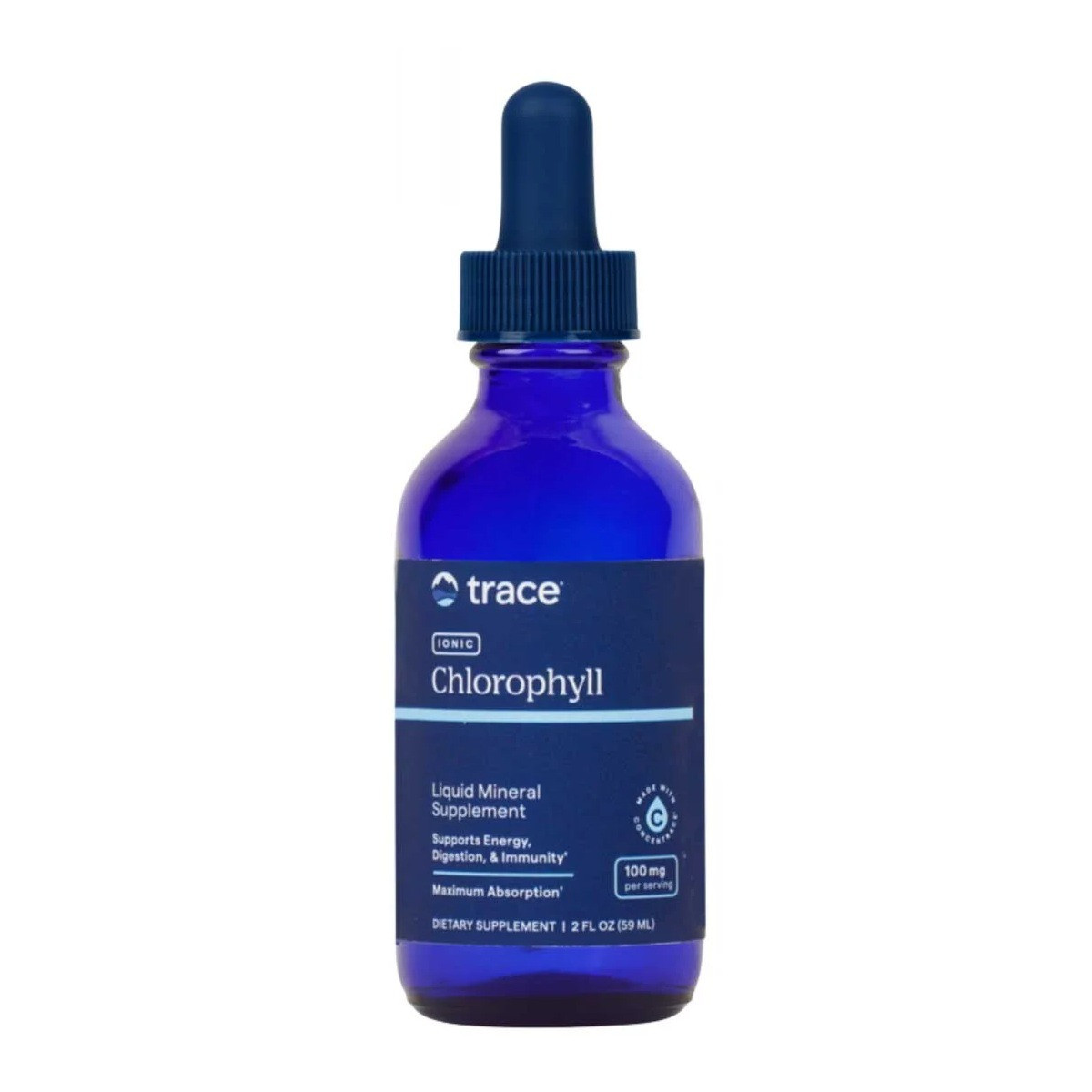 Іонний хлорофіл у краплях, 100 мг, Ionic Chlorophyll, Trace, 59 мл
