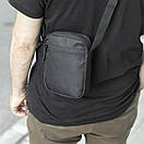 Чоловіча сумка через плече Nano Black, тканинна барсетка месенджер, компактна, унісекс, фото 3
