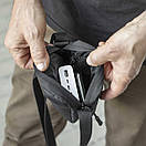 Чоловіча сумка через плече Nano Black, тканинна барсетка месенджер, компактна, унісекс, фото 6