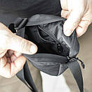 Чоловіча сумка через плече Nano Black, тканинна барсетка месенджер, компактна, унісекс, фото 7