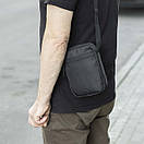 Чоловіча сумка через плече Nano Black, тканинна барсетка месенджер, компактна, унісекс, фото 9