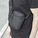Чоловіча сумка через плече Nano Black, тканинна барсетка месенджер, компактна, унісекс, фото 10