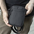 Чоловіча сумка через плече Nano Black, тканинна барсетка месенджер, компактна, унісекс, фото 4