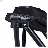Компактний складний стілець для кемпінгу та риболовлі у чохлі, чорний,, фото 6