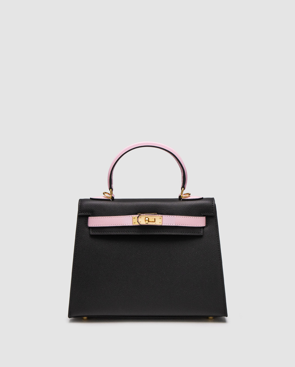 💎 Hermes Epsom Kelly II Sellier 25 Bicolor Black/Pink 25 х 18 х 9 см, фото 1