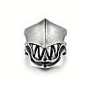 Набір із 2 сріблястих чоловічих каблучок у формі пащі монстра регульований розмір LuxAurum241, фото 5