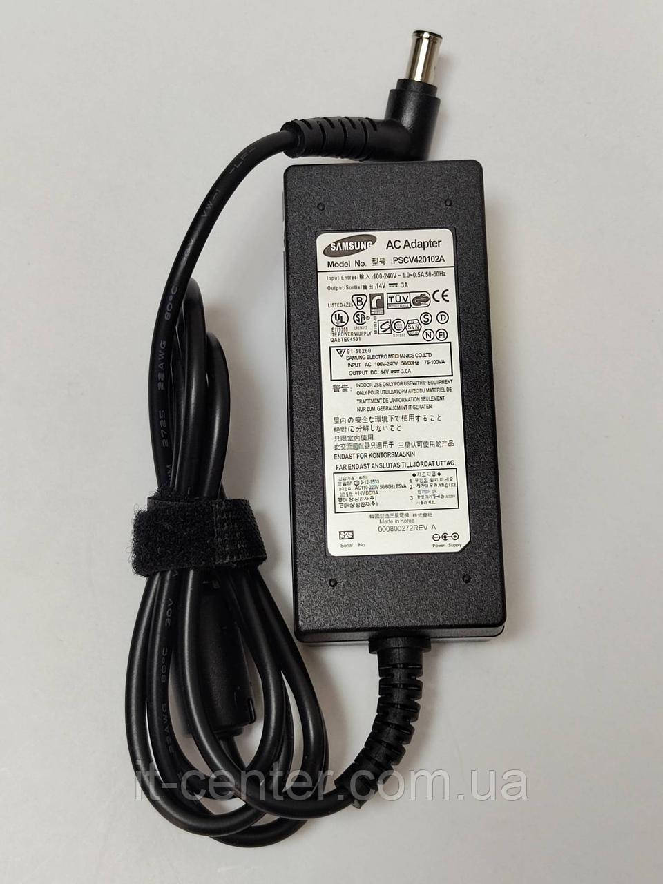 ЗП для LCD моніторів+телевізорів Samsung 14V/ 3A/ 42W/ 6.5*4.4