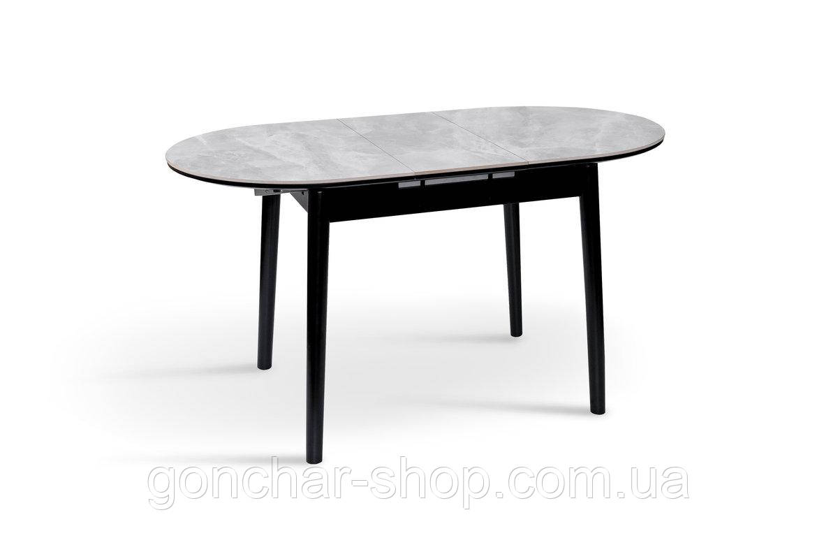 Стіл Тітан XS-1309, 110/140*75, чорний/керам бетон, фото 1