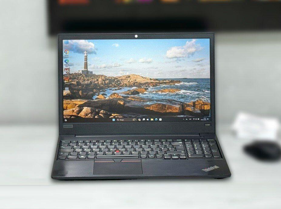 Б/в Ноутбук Б-клас Lenovo ThinkPad E580 15.6" 1920x1080| i7-8550U| 16GB RAM| 256GB SSD+1000GB HDD| UHD Grphics 620