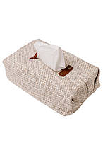 Серветниця Рогожка з шкіряними застібками ТМ ПРОВАНС