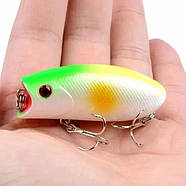 Плавающий, поверхностный воблер волкер поппер Malas (3в1) на щуку, окуня, жереха, 55мм, 10g, фото 2