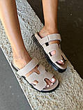 Слайдери жіночі замшеві колір айворі, фото 4