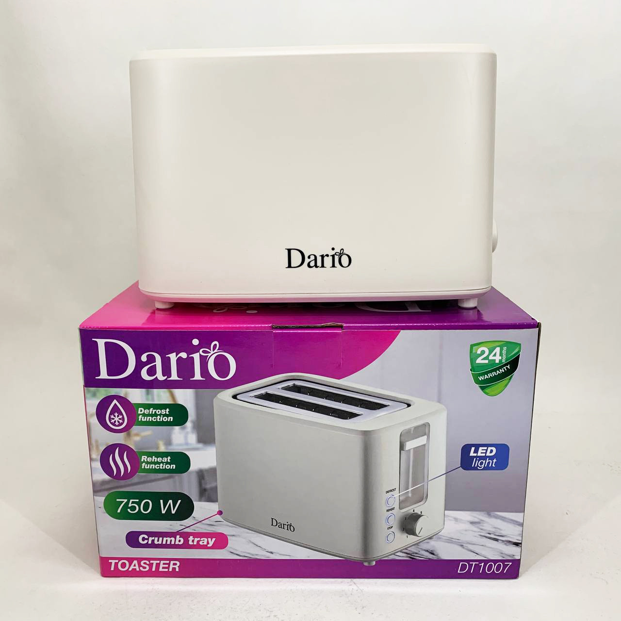 Сендвіч-тостер для приготування сніданку DARIO DT1007 750 Вт, Якісний тостер для дому PL-67