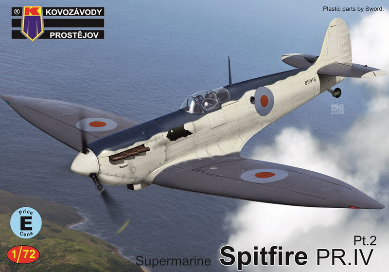 Пластикова модель 1/72 Kovozavody Prostejov 0501 британський винищувач Supermarine Spitfire Pr.IV, фото 1