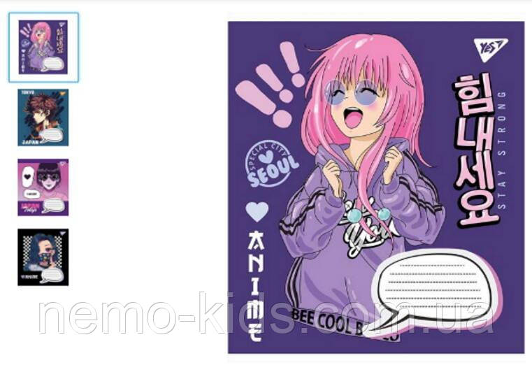 Зошит 12 арк., коса лін. "Japan Tokyo", ЦІНА ЗА УП. 25ШТ, ТМ YES, Україна, фото 1