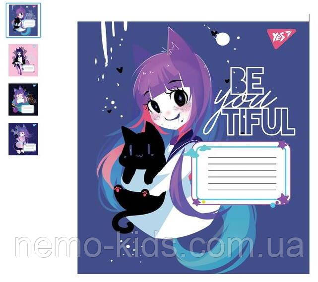 Зошит 12 арк., лінія "BeYouTiful", ЦІНА ЗА УП. 25ШТ, ТМ YES, Україна, фото 1