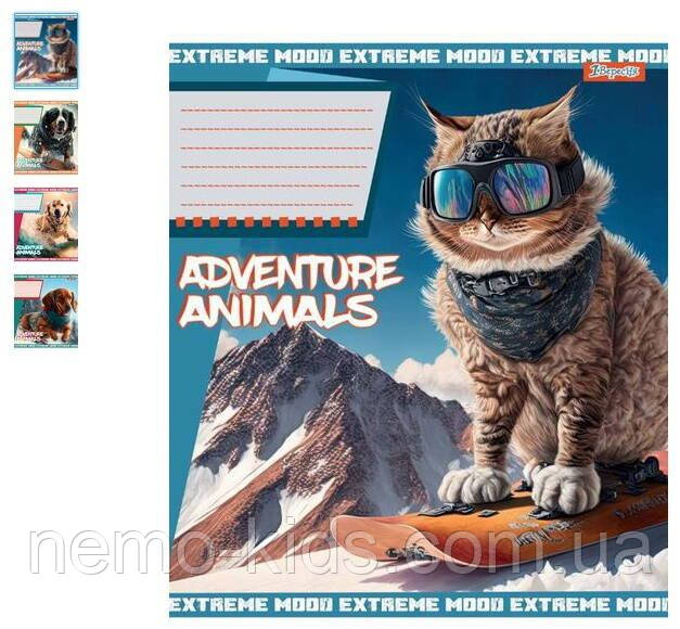 Зошит 18 арк., лінія "Adventure animals", ЦІНА ЗА УП. 25ШТ, ТМ 1 Вересня, Україна, фото 1
