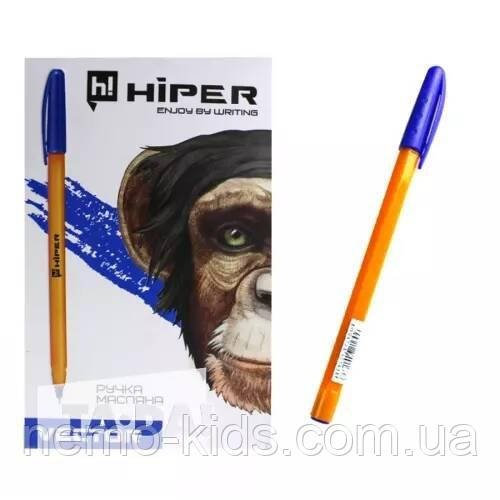 Ручка олива Hiper Vector, 0,7 мм, синя, ЦІНА ЗА ПЗ, В ПЗ., В УП. 50ШТ, у кор. 10*6*15см, ТМ Hiper, фото 1