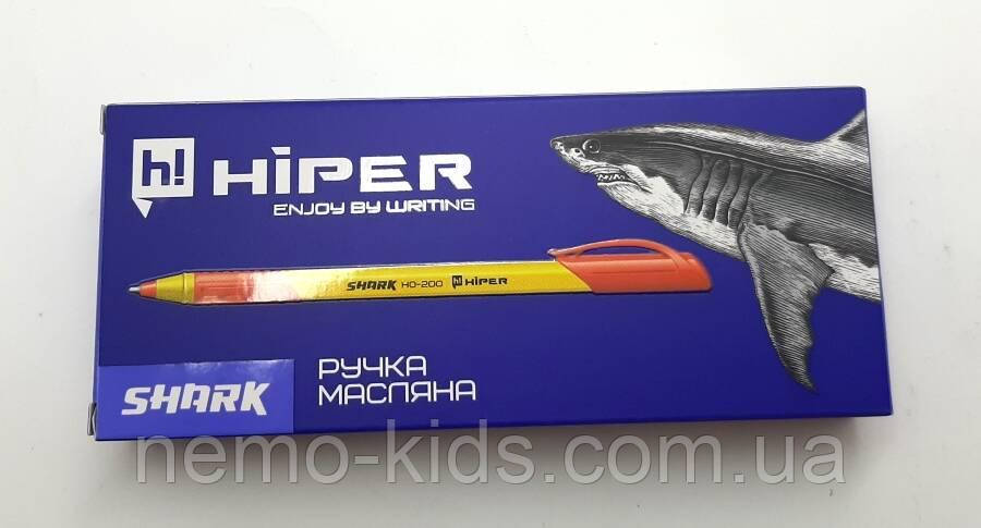 Ручка масляна Hiper Shark, 0,7 мм, червона, ЦІНА ЗА УП. 10ШТ, у кор. 15*7*2 см, фото 1