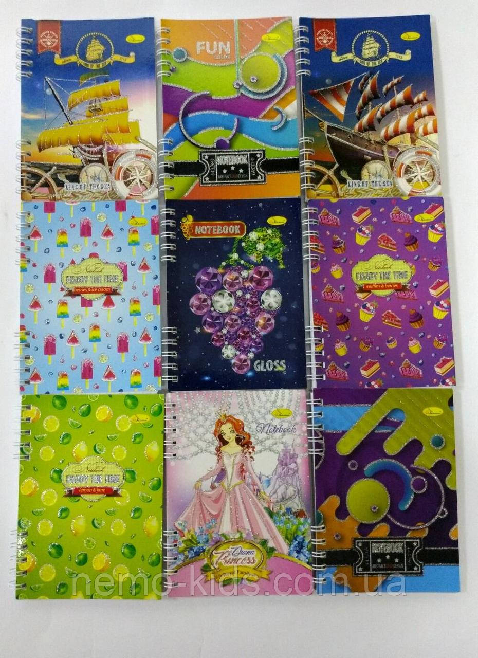 Блокнот А6, 80 арк., посипка, 14,8*10,5см, Видавництво Апельсин, Україна, фото 1