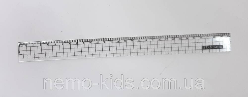 Лінійка прозора 30см (1440шт), фото 1
