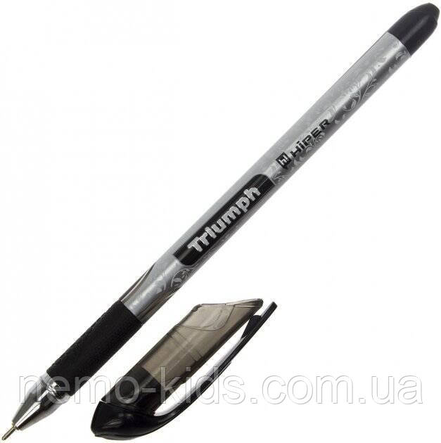 Ручка масляна Hiper Triumph, 0,7 мм, чорна, ЦІНА ЗА УП. 10ШТ, у кор. 15*5*2см, ТМ Hiper, фото 1