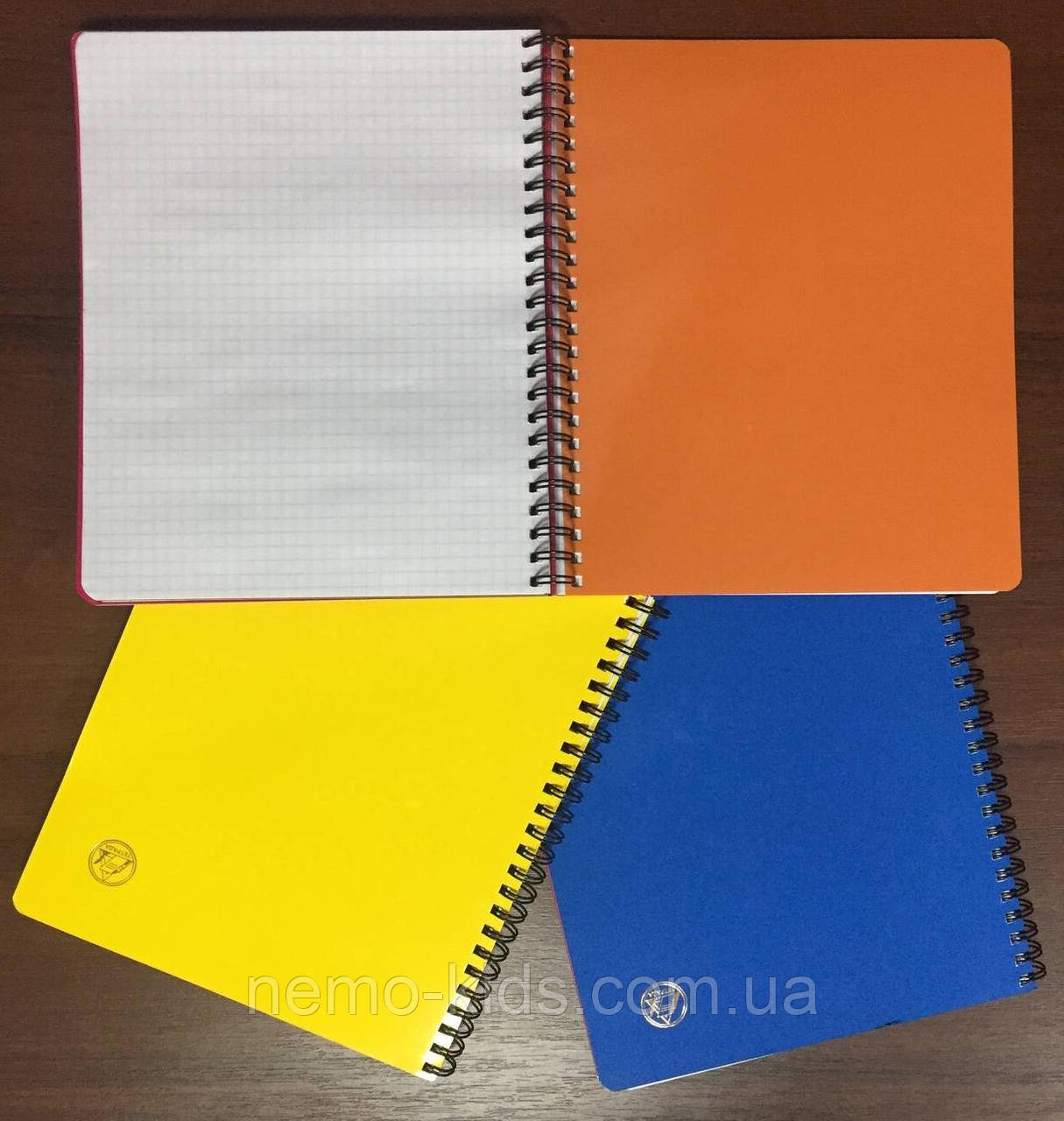 Зошит загальний, клітка, 120л, 5 кольорових блоків, бічна спіраль, ламінована обкладинка, ТМ Тетрада, Україна, фото 1