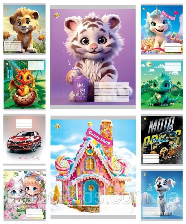 Зшитий 12 арк. = "Люкс" ЦІНА ЗА УП. 25ШТ, ТМ Тетрада, Україна, фото 1