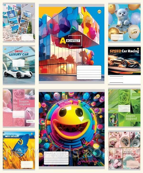 Зошит 18 арк. лінія "Люкс" упаковка 20шт, ТМ Тетрада, Україна, фото 1