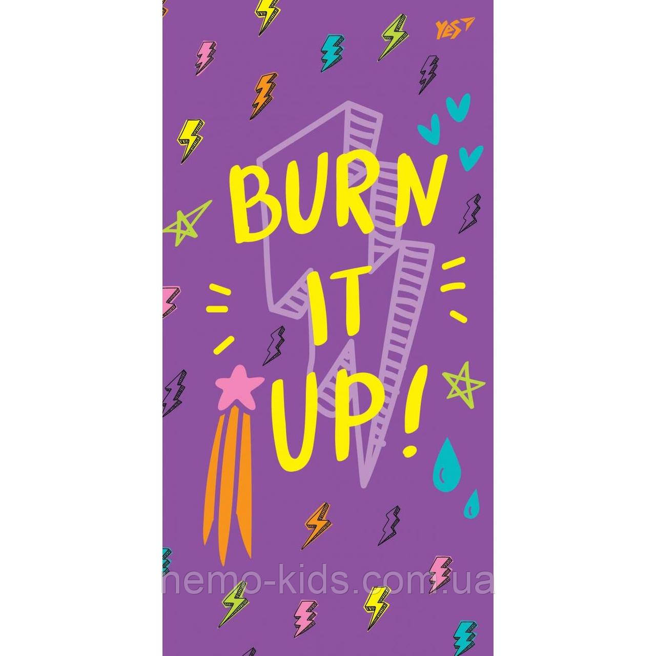 Блокнот 10*20см/64 КЛ. 7БЦ "Burn it up!" ТМ YES, Україна, фото 1