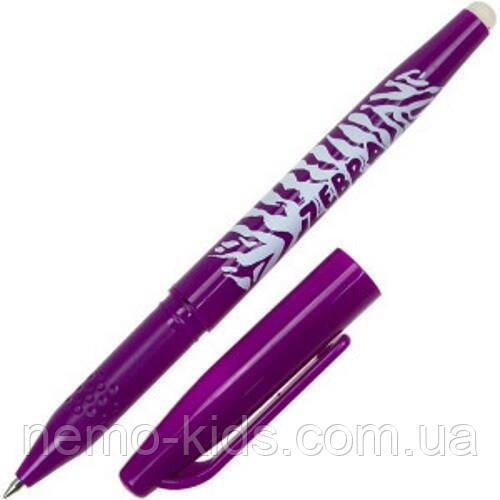 Ручка гелева, пиши-прай, Hiper Zebra 0,5 мм, фіолетова, ЦІНА ЗА ПУП. 10ШТ, у кор. 15*5*3см, фото 1