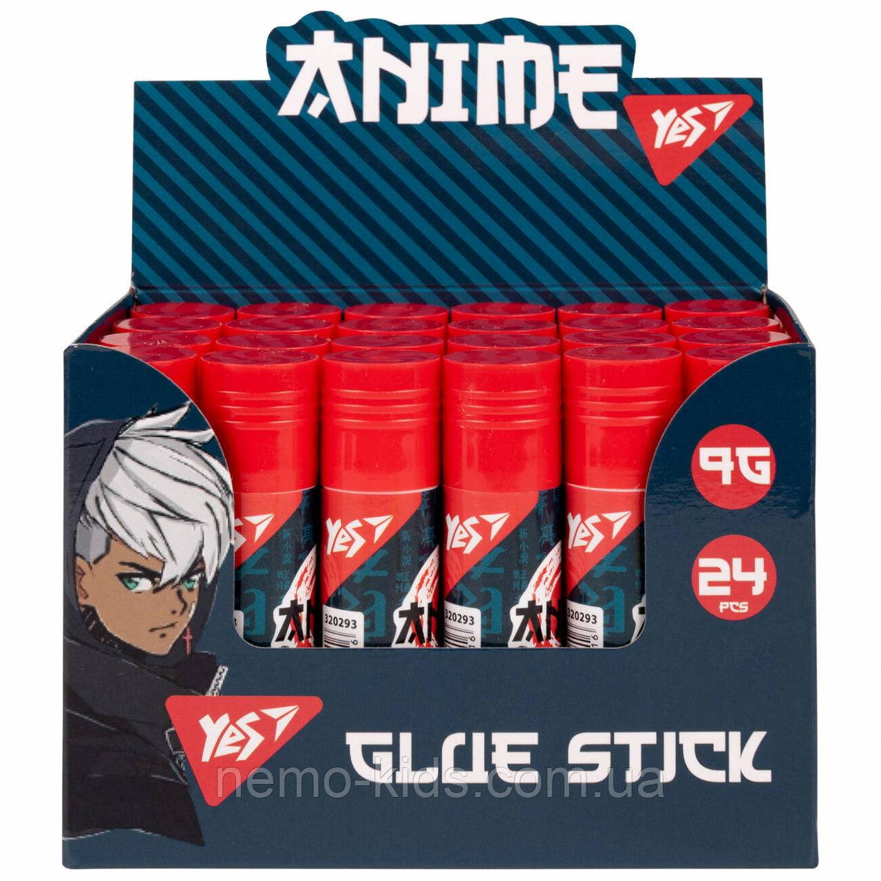 Клей-олівець 9г PVA "Anime", ЦІНА ЗА 1ШТ. 8*2см, ТМ Yes, Україна, фото 1