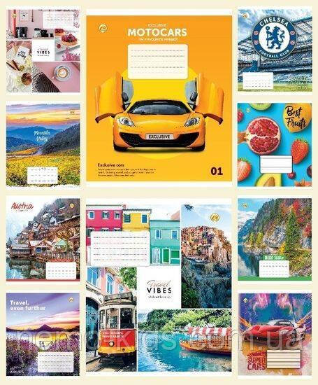 Зошит 18 лист. клітка Люкс "Місто", ЦІНА ЗА УП. 20ШТ, Тетрада, фото 1