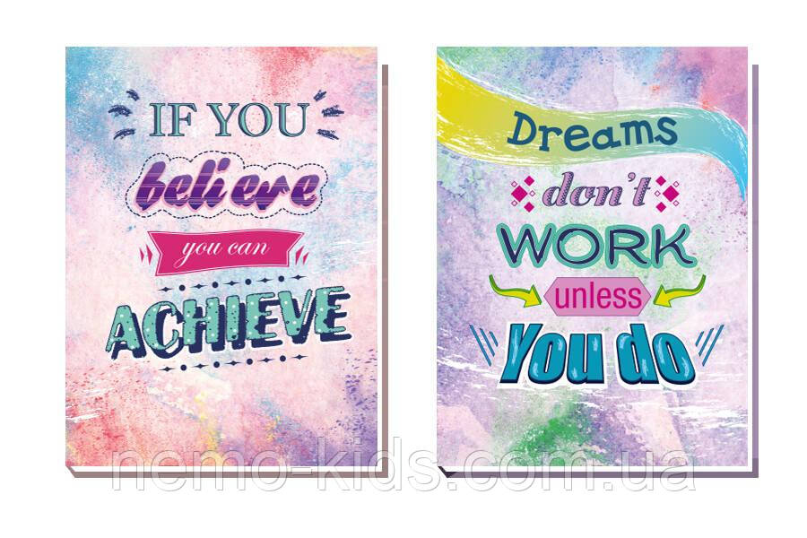 Зошит А5 (210*148мм), інтегральна магічна обкладинка, 120 аркушів, клітка, УФ лак., фото 1