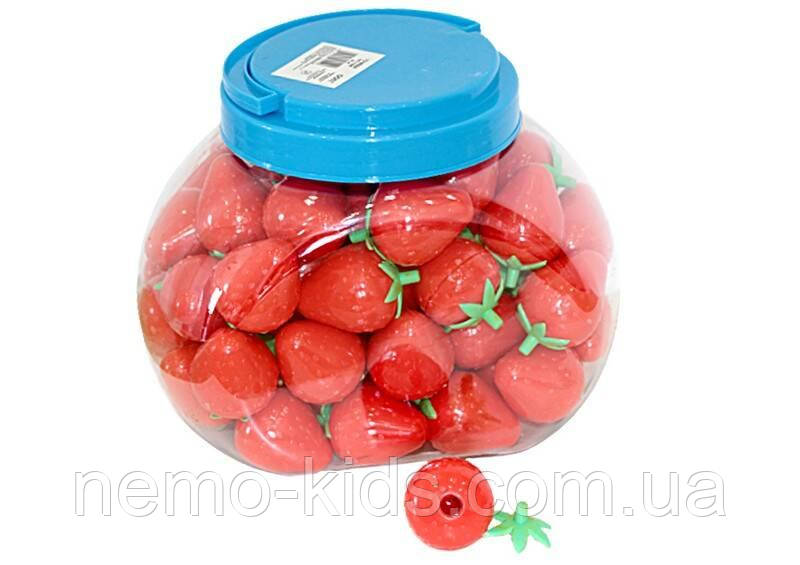 Точилка пластикова, Полуниця, ЦІНА ЗА 1ШТ, 4 кольори, 4*3см (60шт/уп), фото 1