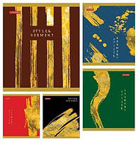 Зошит 60 арк. клітинка, серія GOLDEN SILK, ЦІНА ЗА УП. 10ШТ, (чорний шовк+глітер), ТМ Фемілі Лайн, (10/160)