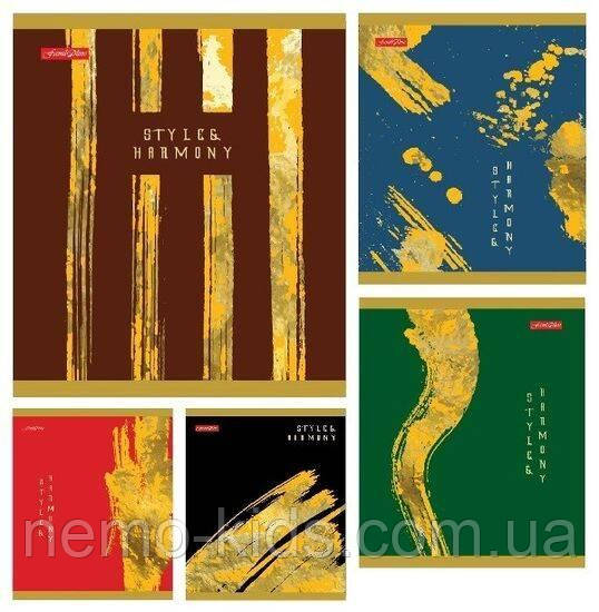 Зошит 60 арк. клітинка, серія GOLDEN SILK, ЦІНА ЗА УП. 10ШТ, (чорний шовк+глітер), ТМ Фемілі Лайн, (10/160), фото 1