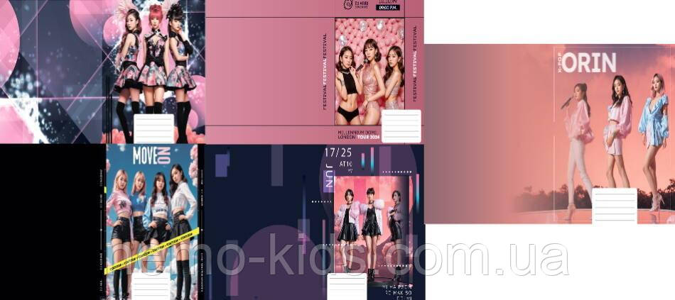 Зошит 18 арк. клітинка HIPER кольорова К-РОР, ЦІНА ЗА УП. 20ШТ, фото 1