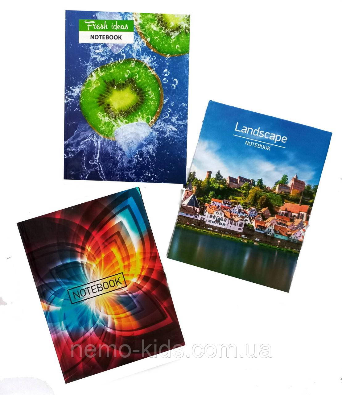 Зошит "Асорті", А5, 80 арк., оф, клітинка, тв. обкл., ТМ Колорит, Україна, фото 1