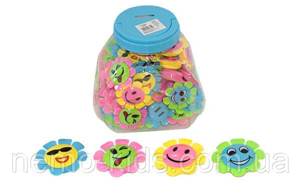 Стругачка Квітка, ЦІНА ЗА 1ШТ, 3 кольори мікс, 5*1,5см (60шт), фото 1