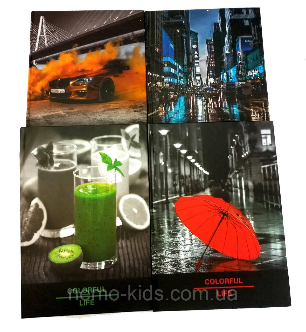 Зошит "Colorful life", А4, 192 арк., оф, клітинка, тв. обкл., 30*20см, ТМ Колорит, Україна, фото 1