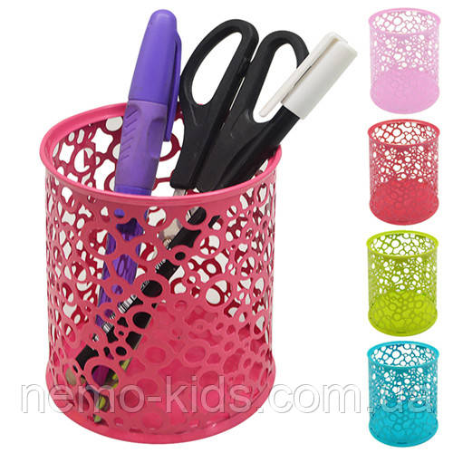 Підставка для ручок "Візерунок" металева 8*10см (96шт), фото 1