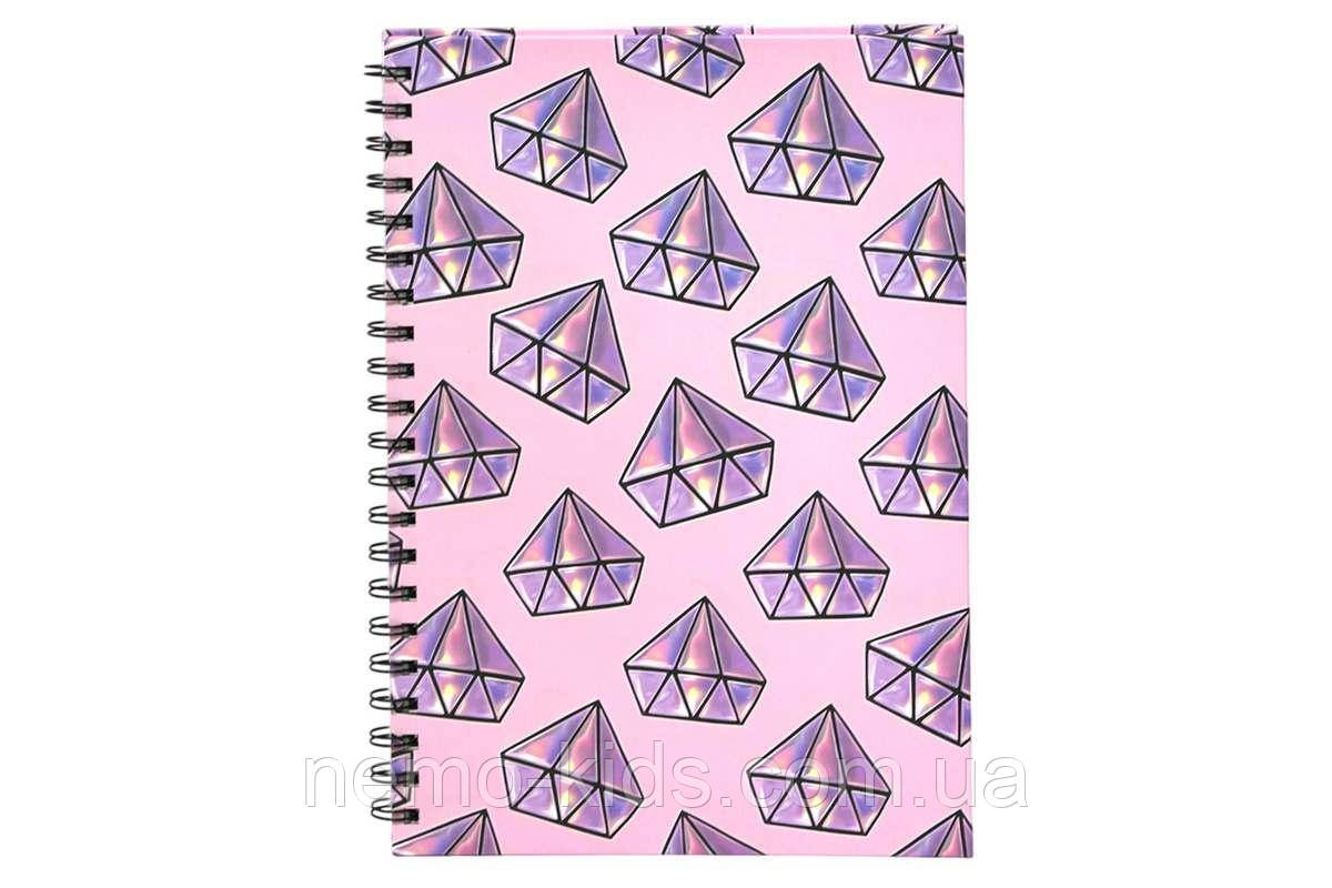 Зошит А4 на спіралі 80арк. 70гр. клітинка, пак.28*20см, фото 1