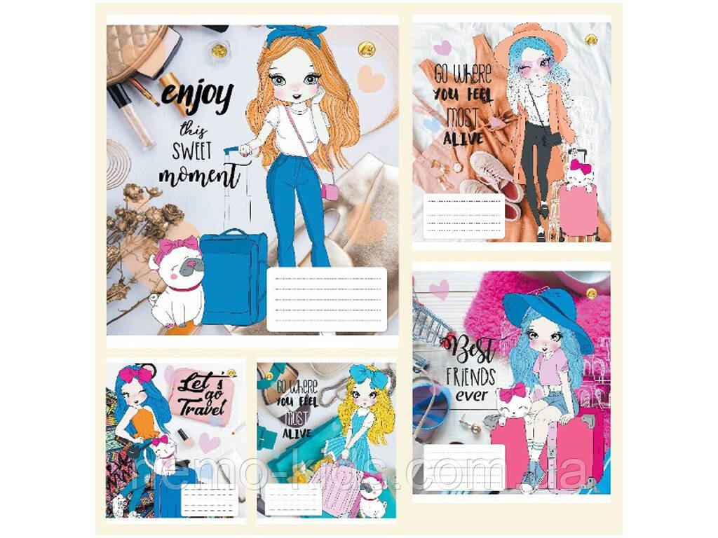 Зшитий 18 арк. = ЦІНА ЗА УП. 20ШТ кольорова обкладинка, ТМ Тетрада, Україна (200шт), фото 1