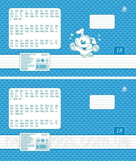 Зшитий 18 арк. = ЦІНА ЗА УП. 20ШТ "Перлина" 90гр/м, ТМ Тетрада, Україна, фото 1