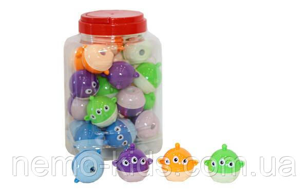 Стругачка пластикова, Інопланетяни, ЦІНА ЗА 1ШТ, 4 кольори мікс (24шт/уп), фото 1