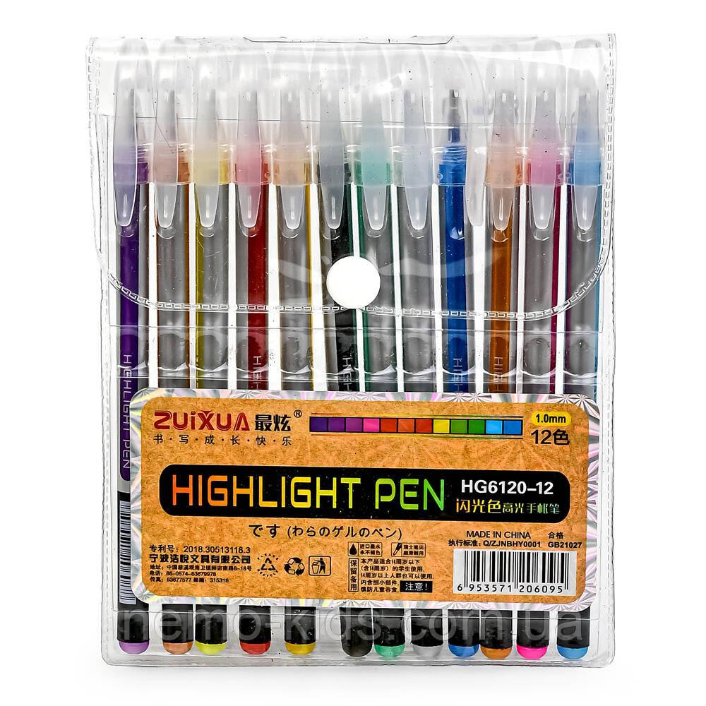 Набір гелевих ручок 12 кольорів (240наб), фото 1